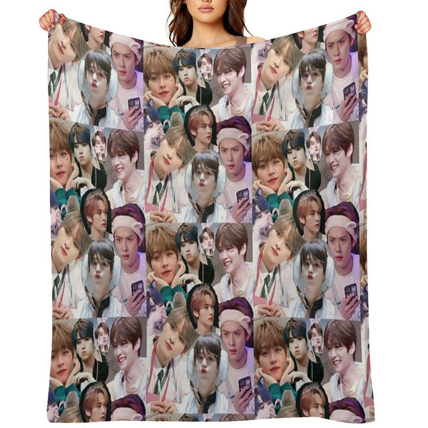 Lee Know Collage Throw Blanket