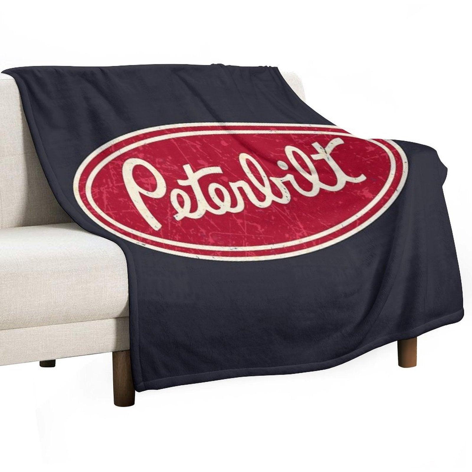 Peterbilt Truck Racing Vintage Throw Blanket