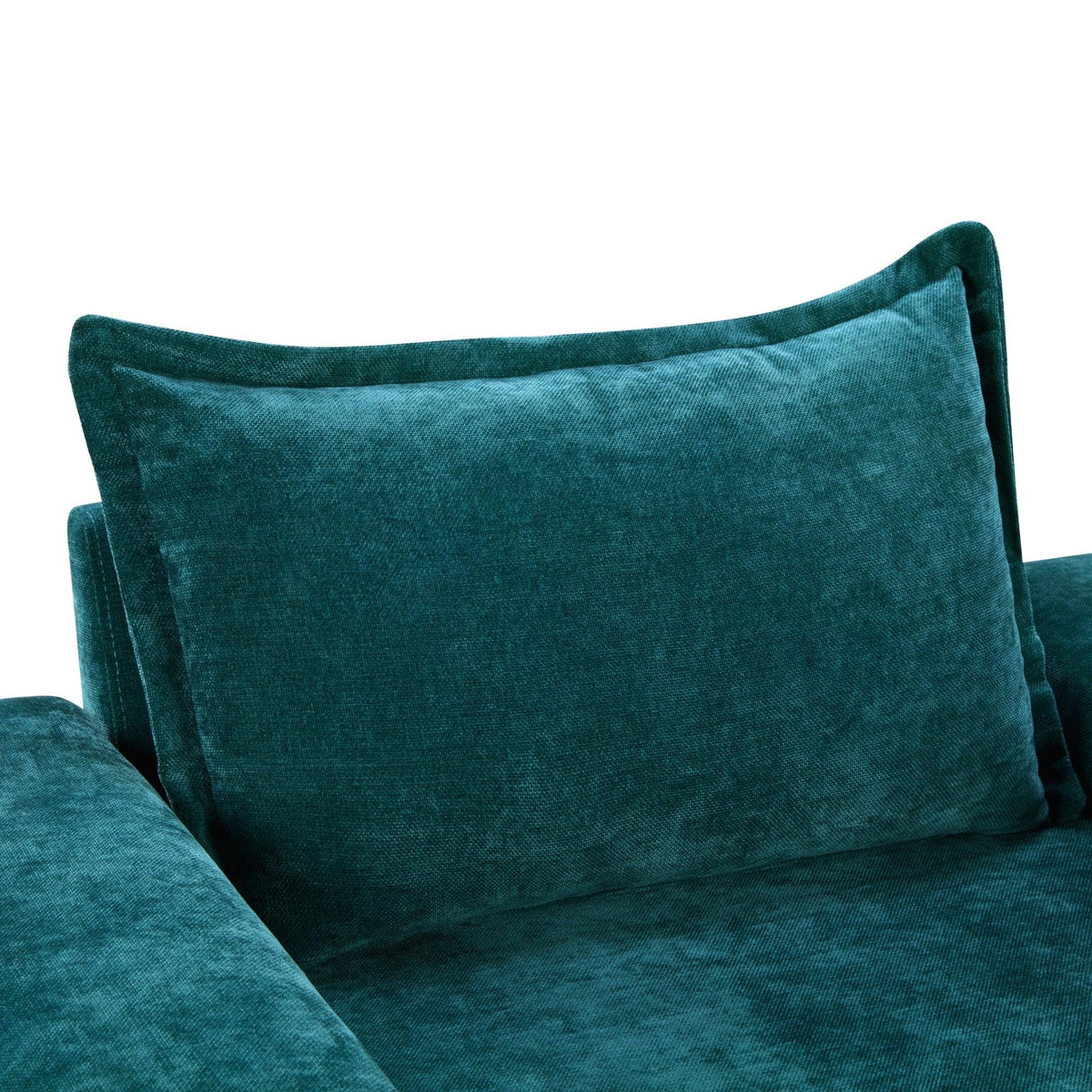 Oversized Green Chenille Accent Chair with Deep Seat & Plush Cushions