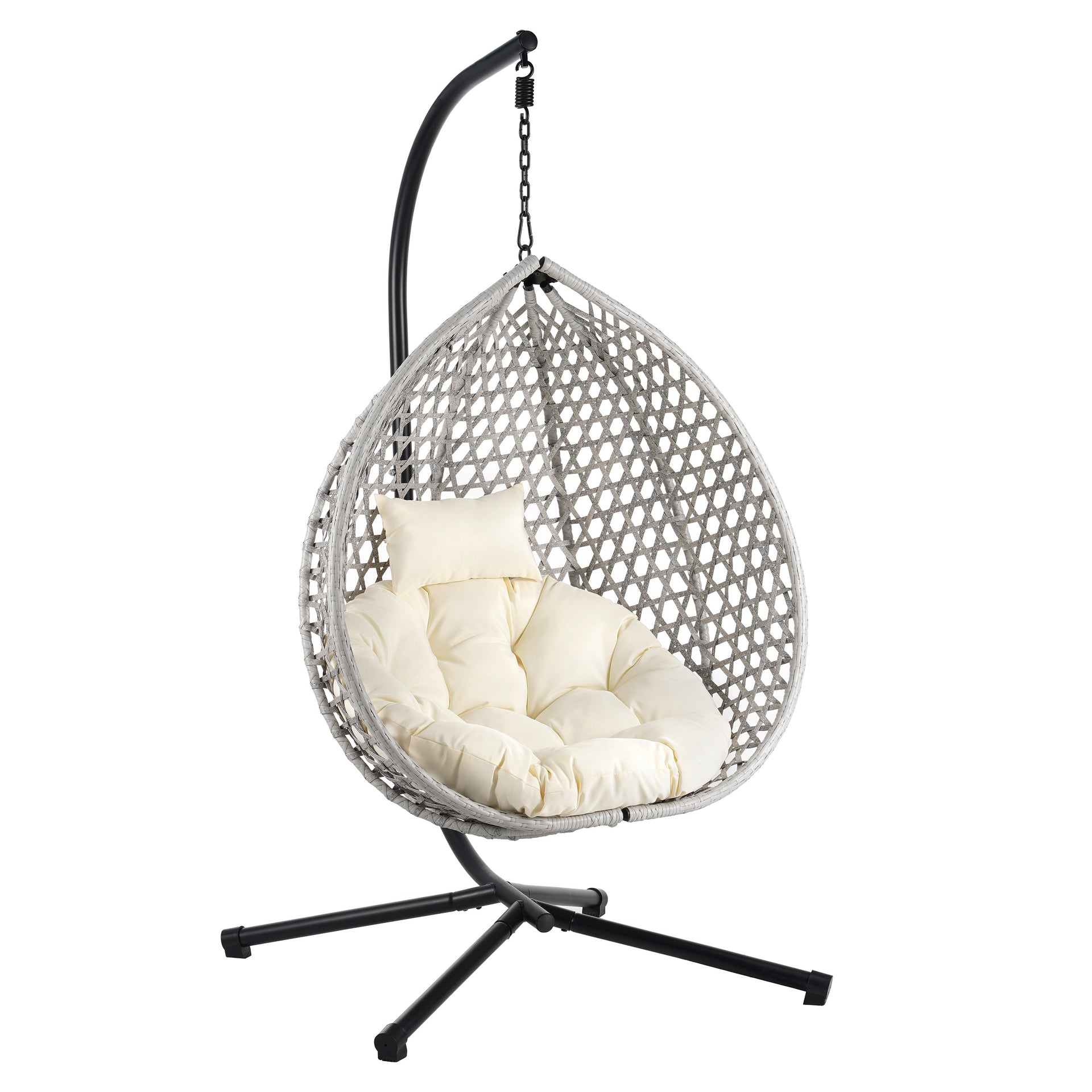 Versatile Hanging Egg Chair for Indoor and Outdoor Use — Comfortable Relaxing Seat