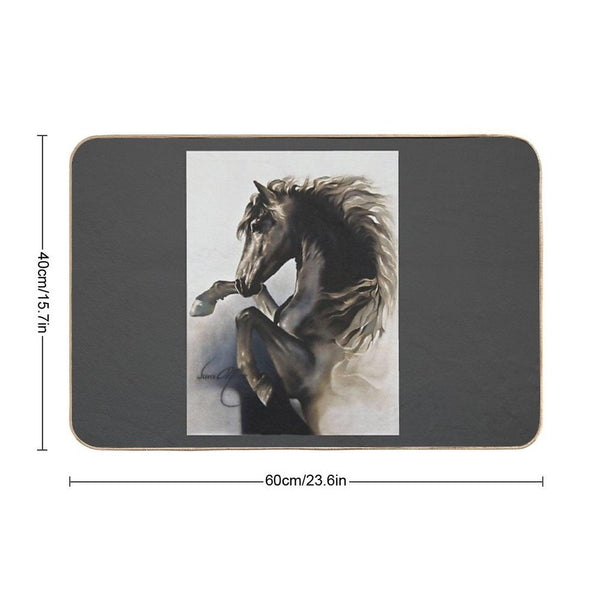 Black Fury Bath Mat