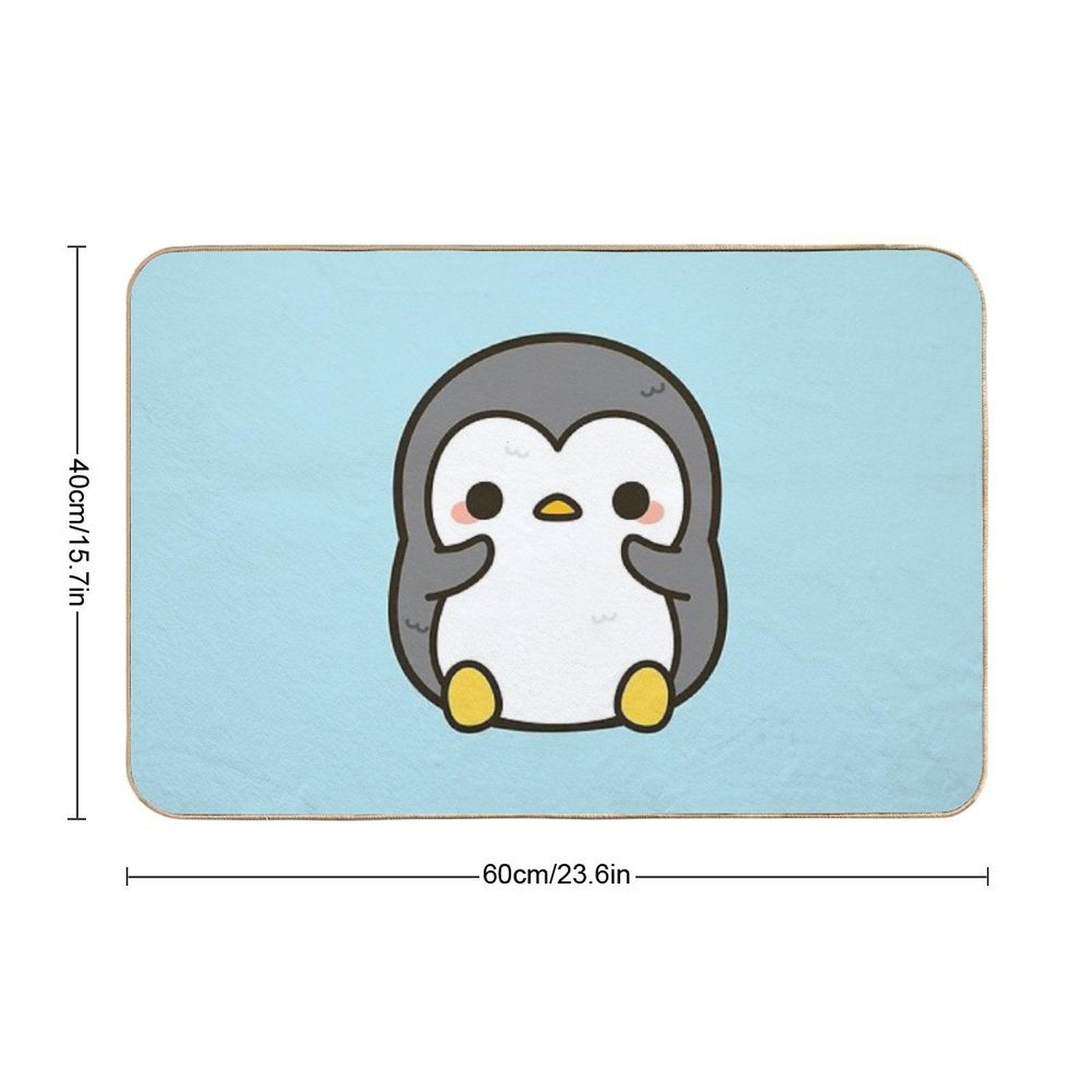 Shy Penguin Bath Mat