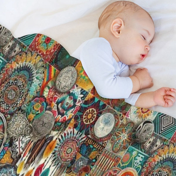 Fabric Pattern Multi-functional Throw Blanket