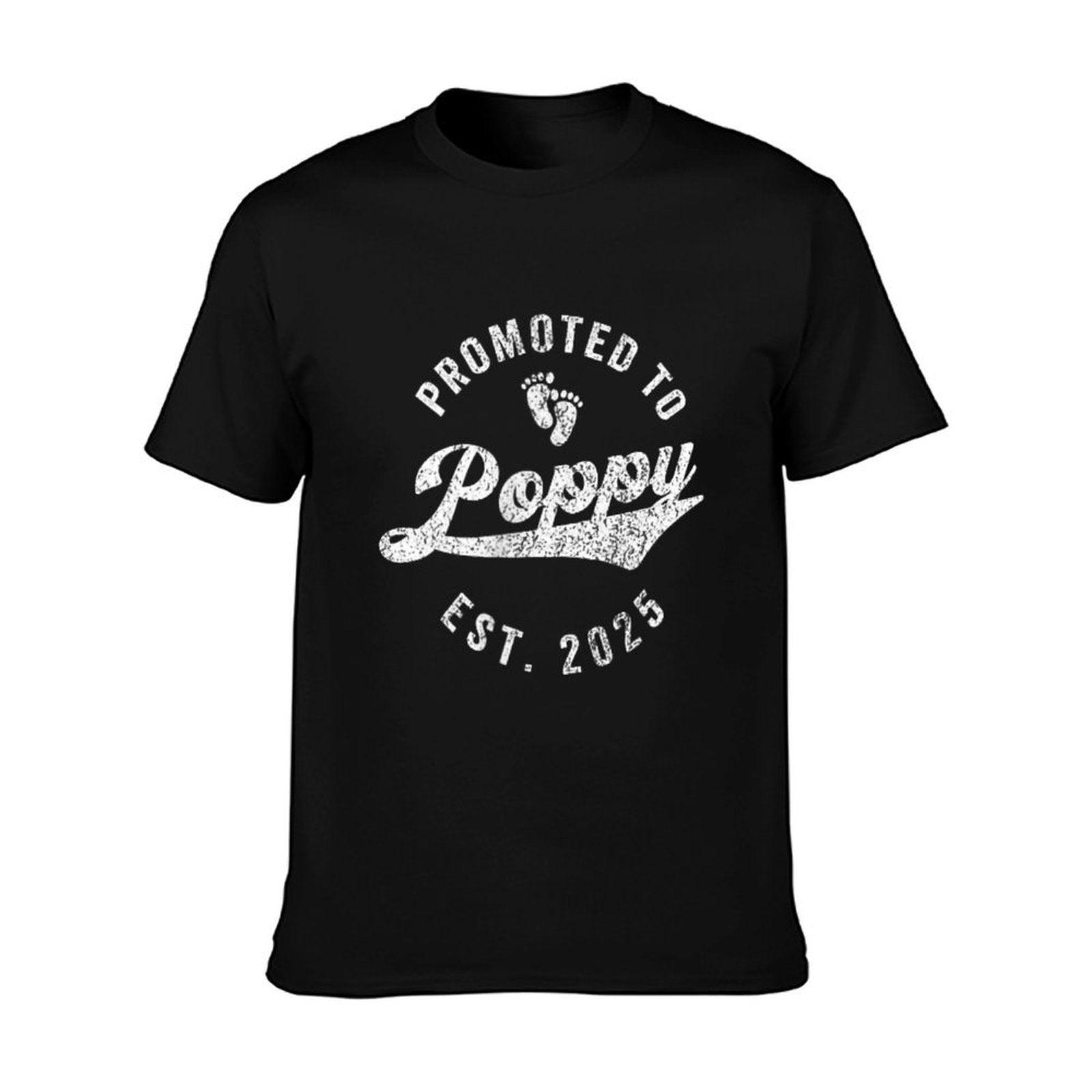 Promoted To Poppy Est. 2025 First Time Grandpa T-Shirt