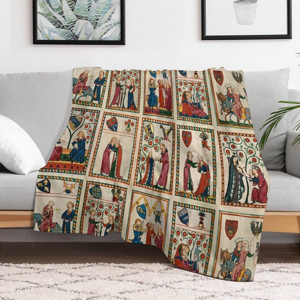 Codex Manesse Durable Throw Blanket