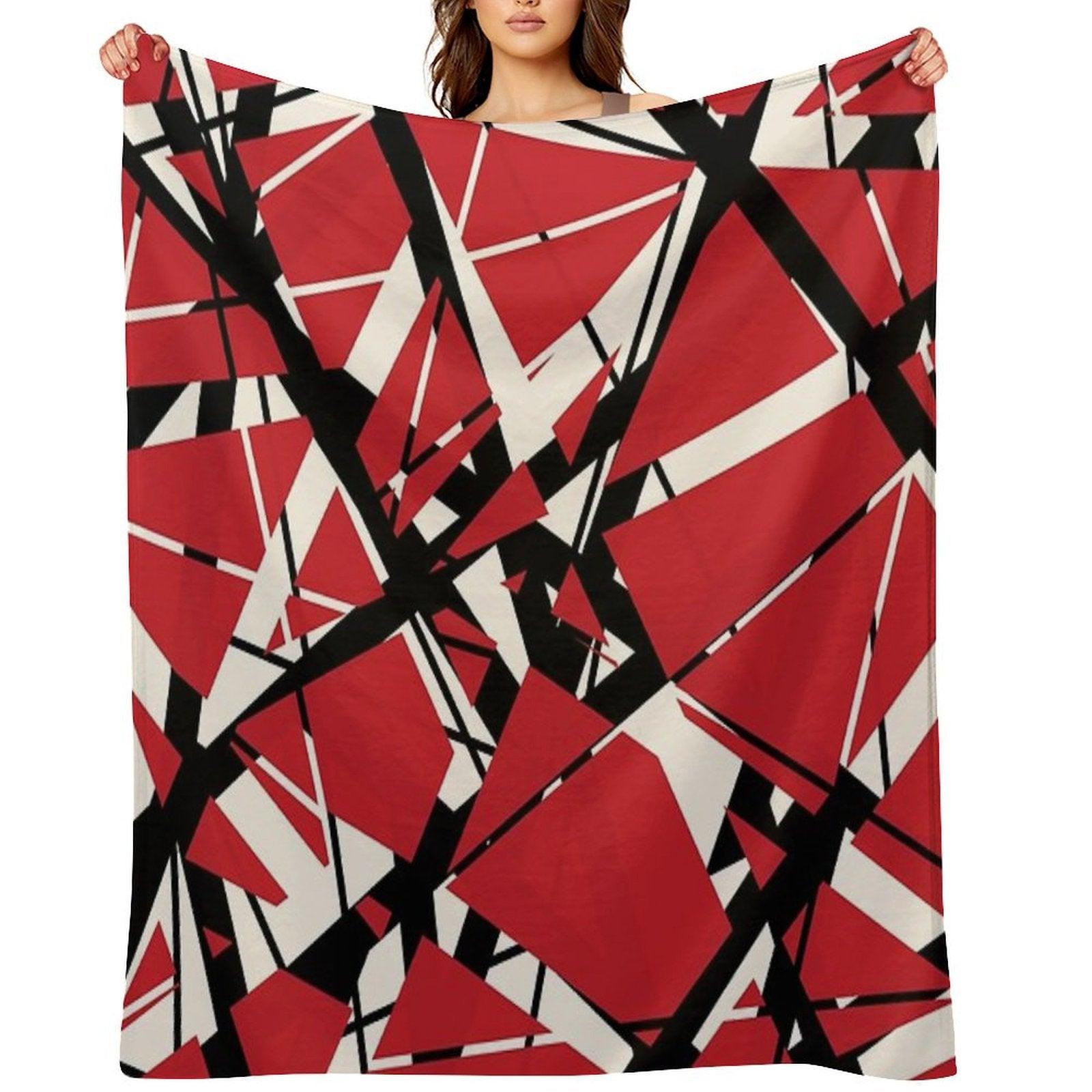 EVH Authentic Stripes Design (red) Throw Blanket