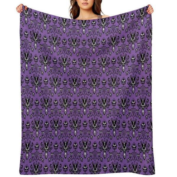 Haunted Mansion Wallpaper Throw Blanket