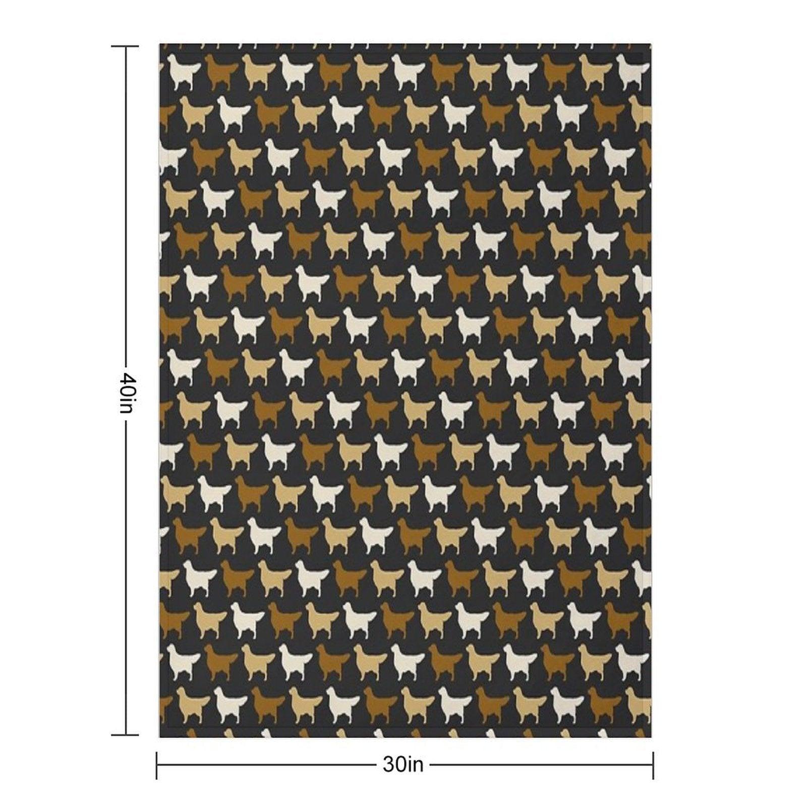 Golden Retriever Dog Breed Silhouette Throw Blanket