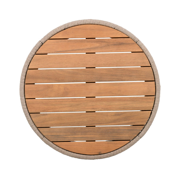 Outdoor Rattan Rope & Acacia Wood Coffee Table