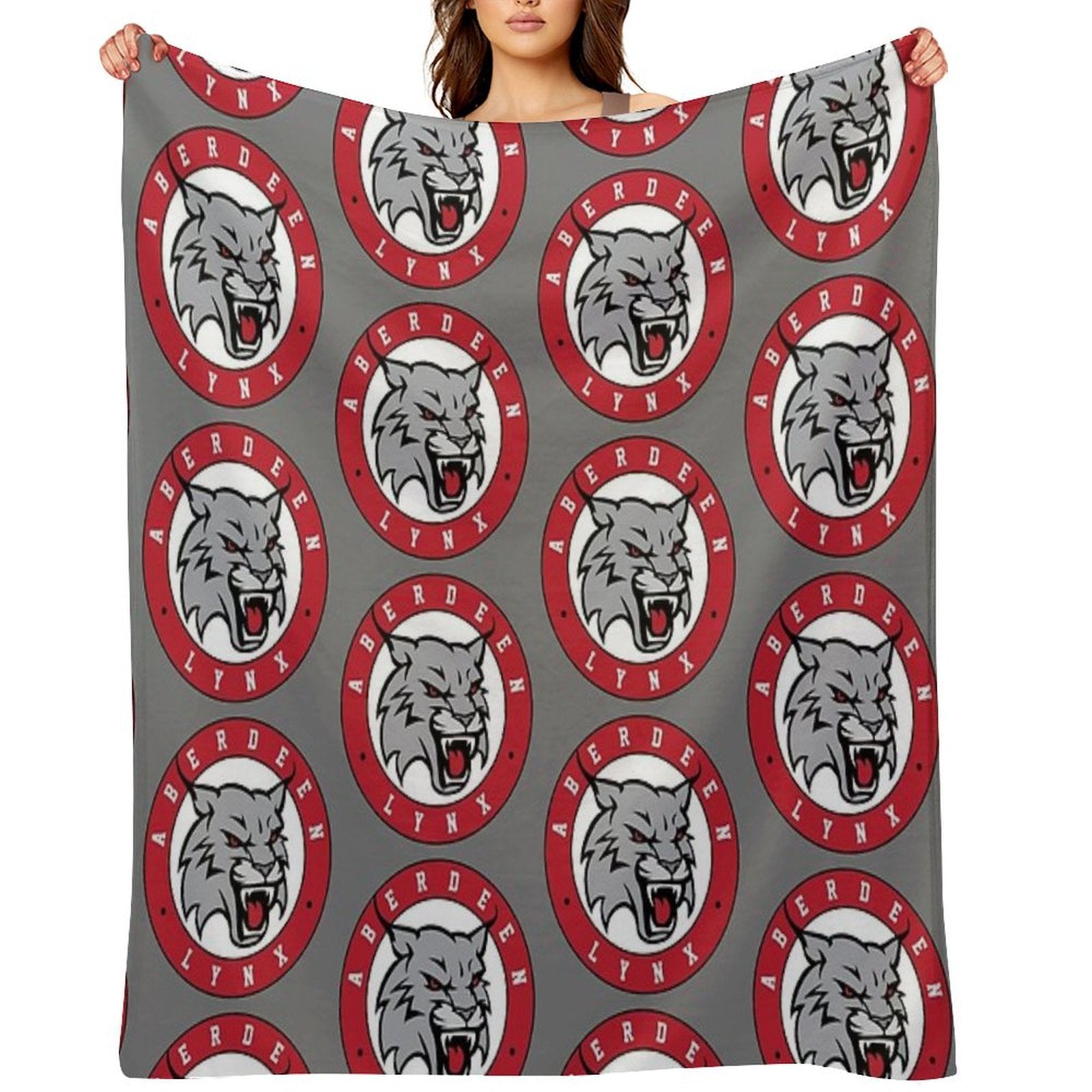 RED Lynx Logo Plush Throw Blanket