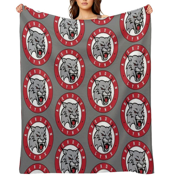 RED Lynx Logo Plush Throw Blanket