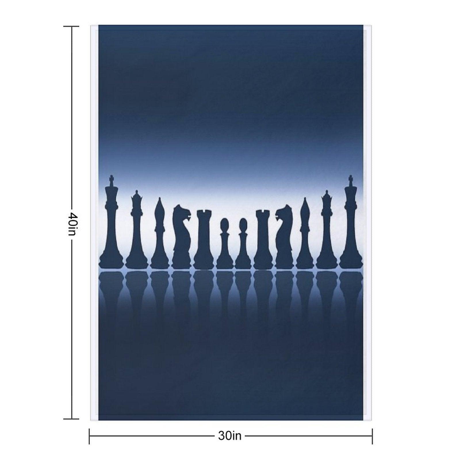 Chess Pieces Throw Blanket