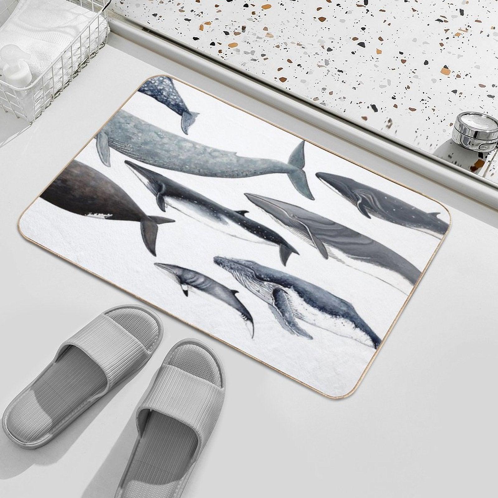 Whales And Right Whale Bath Mat