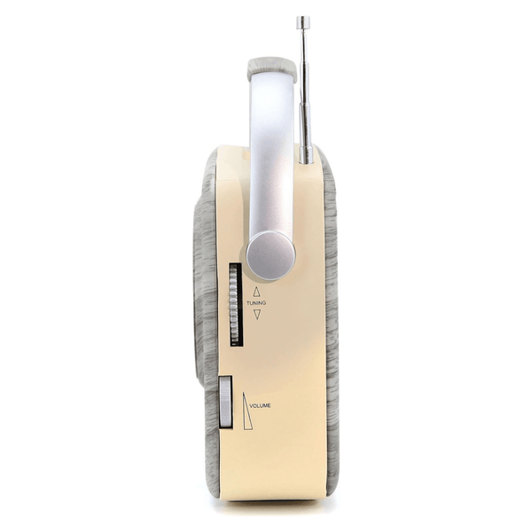 Emerson Portable Retro Radio with Built-In Rechargeable Battery and Memory Set
