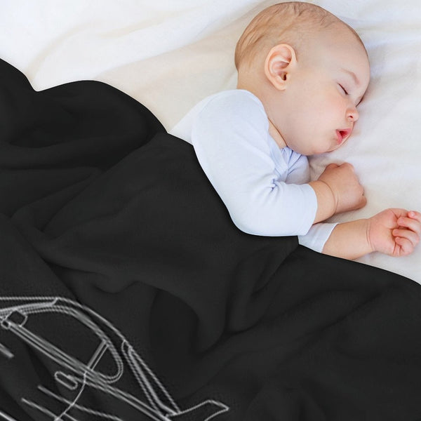 The Supra Blueprint Travel-friendly Throw Blanket