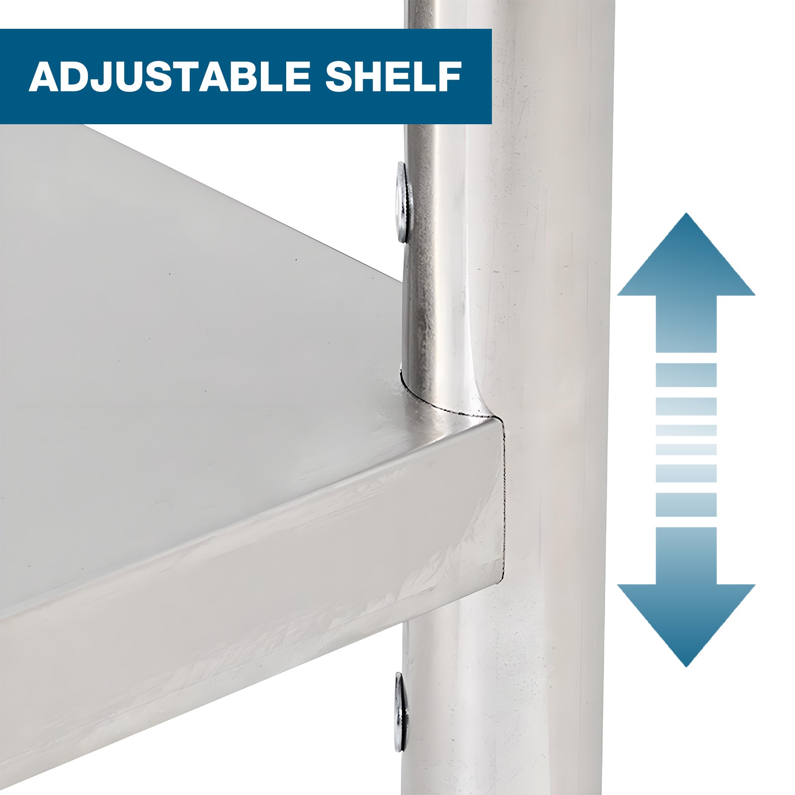 60''*24'' Commercial Work Table for Restaurant and Home Stainless Steel Kitchen Prep Table with Under Shelf and wheels