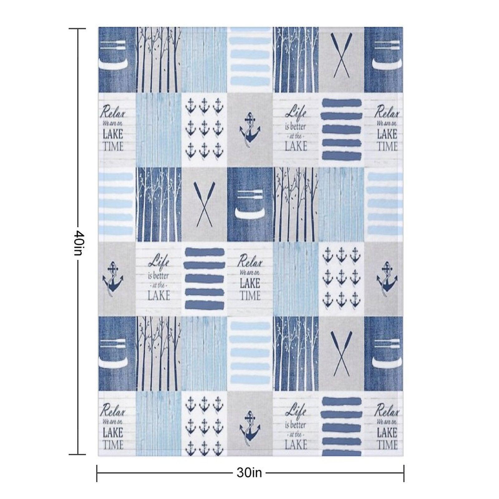 Life Is Better at The Lake Patchwork Throw Blanket