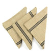 Cotton Black and Beige Striped Napkin