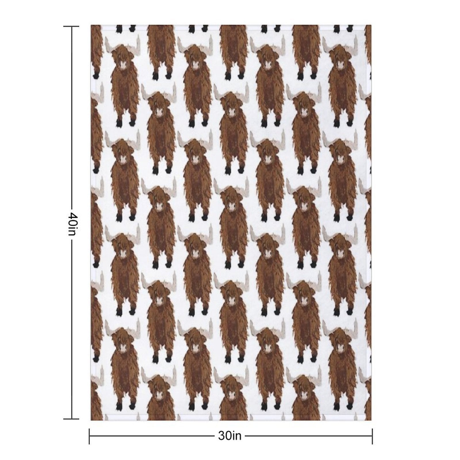 Highland Cow Compact Throw Blanket