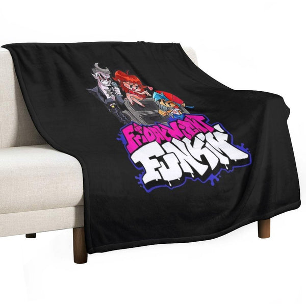Friday Night Funkin Battle Rap Plush Throw Blanket
