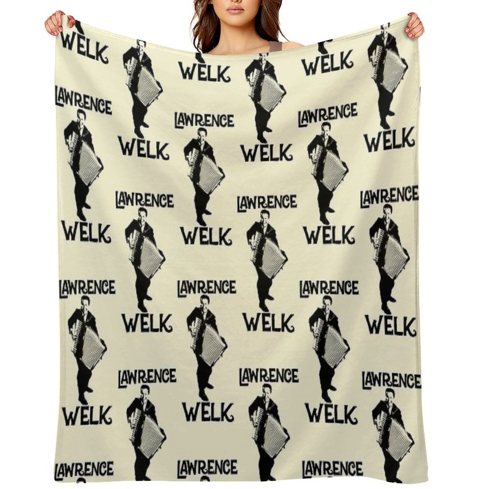 Lawrence Welk - Name - The Black Stencil Eco-conscious Throw Blanket