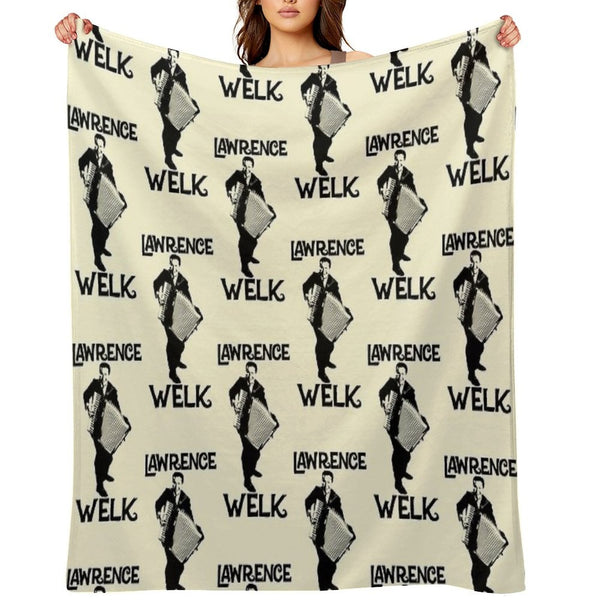 Lawrence Welk - Name - The Black Stencil Eco-conscious Throw Blanket