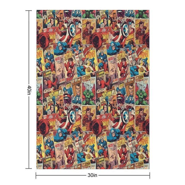 Vintage Comic Pattern Lightweight Throw Blanket