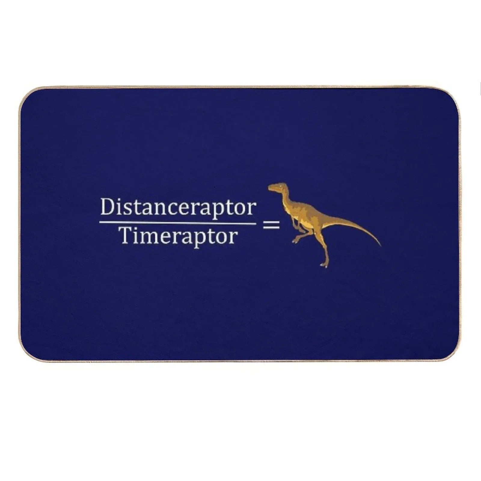 Velociraptor Math - Funny Dinosaur Velocity Formula Bath Mat