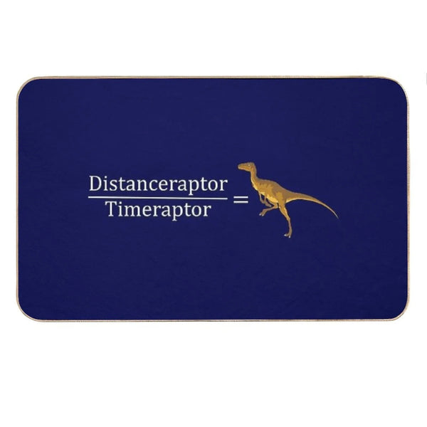 Velociraptor Math - Funny Dinosaur Velocity Formula Bath Mat