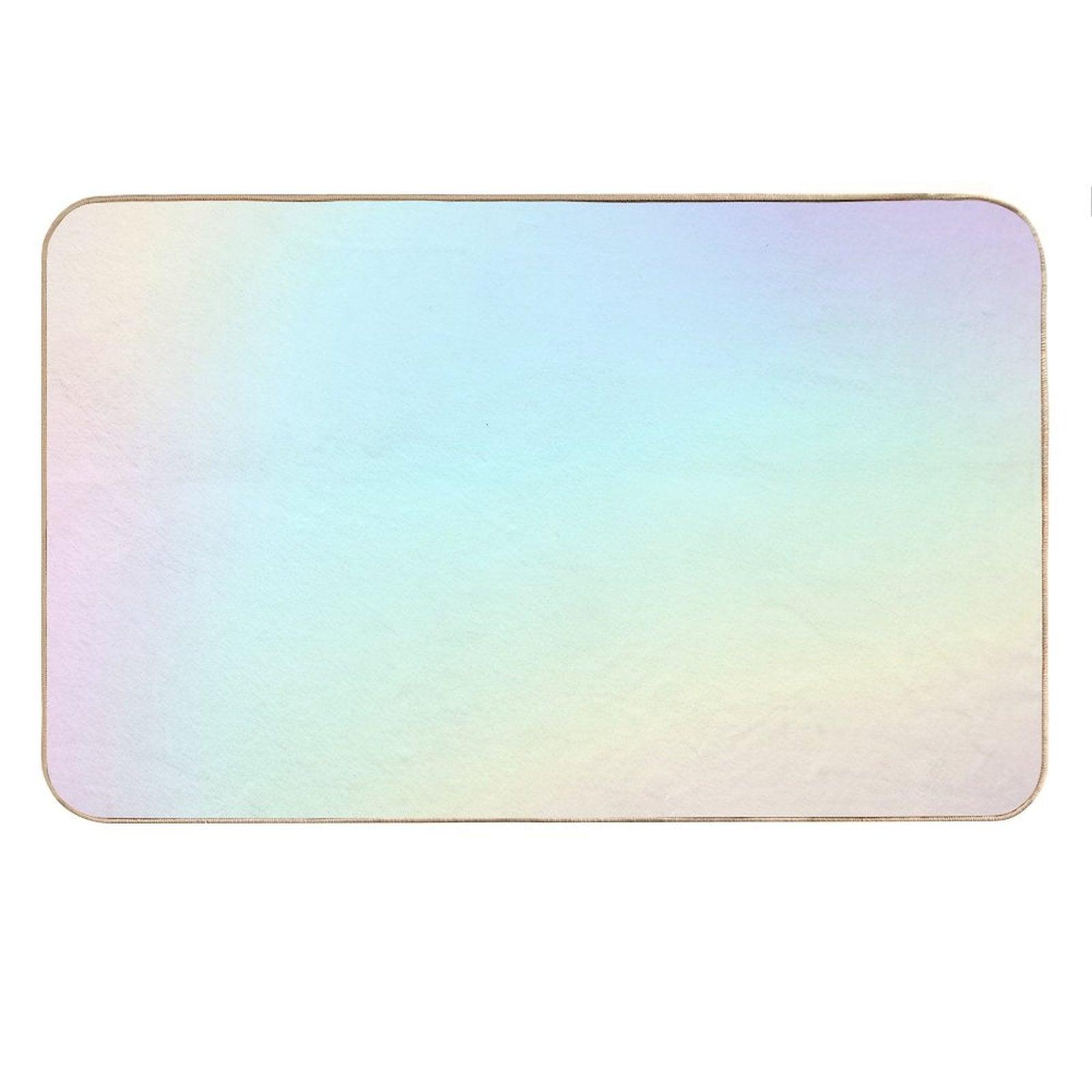 Pale Pastel Rainbow Gradient Design Bath Mat