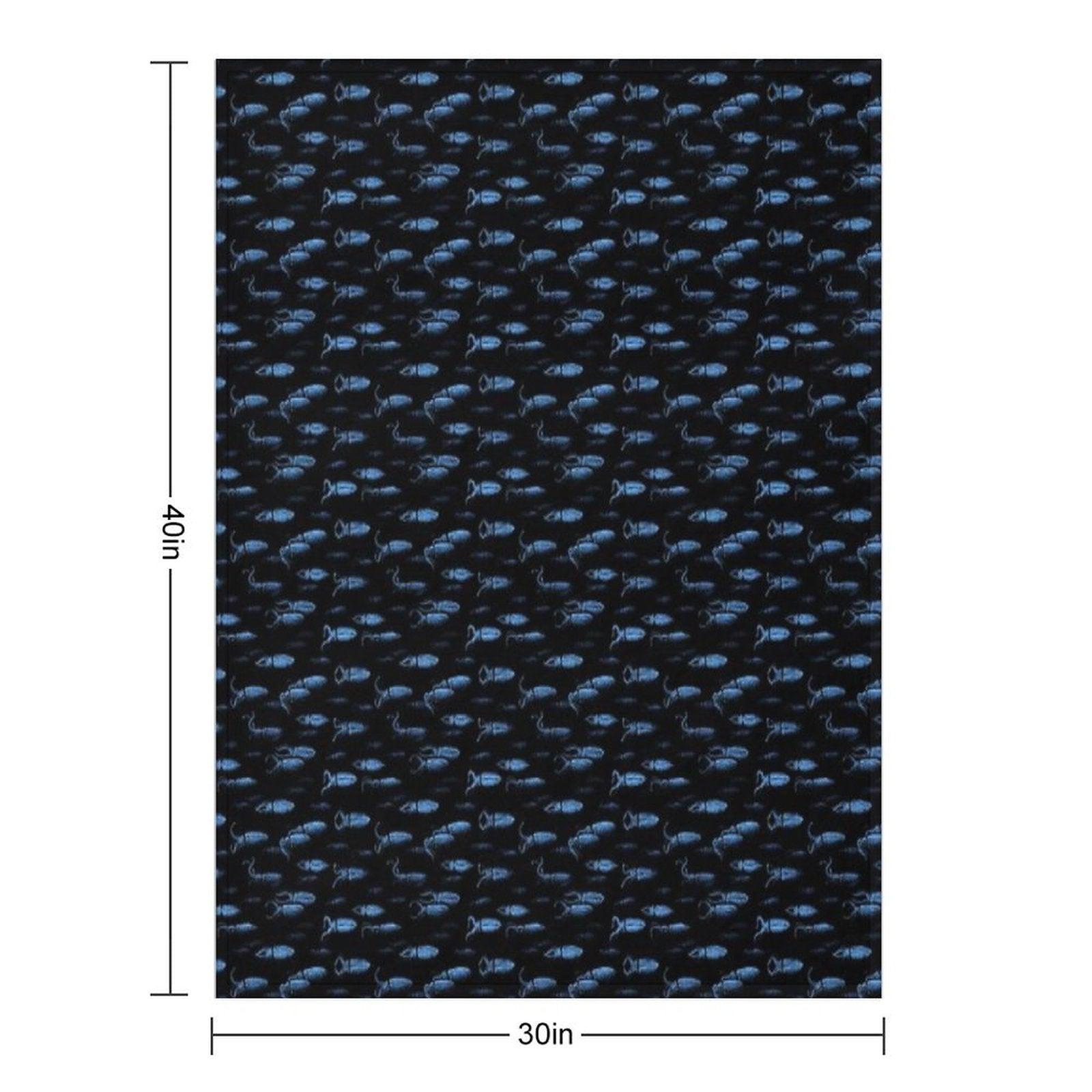 Firefly Squid Hotaruika Bioluminescent Throw Blanket