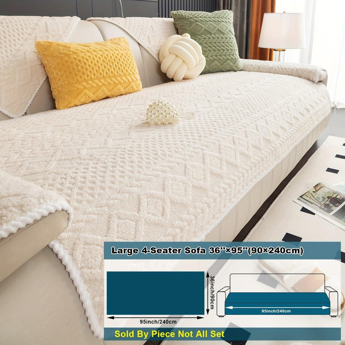 Pet-Friendly Couch Cover for Dogs, Non-Slip & Breathable