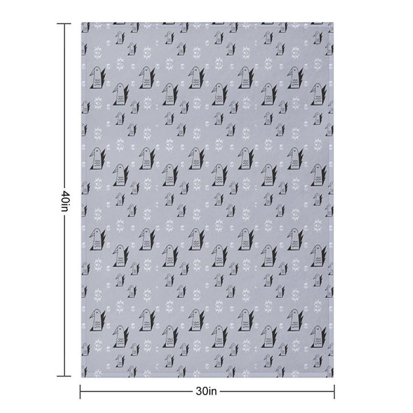 Birds And Eyes Steel Blue Throw Blanket