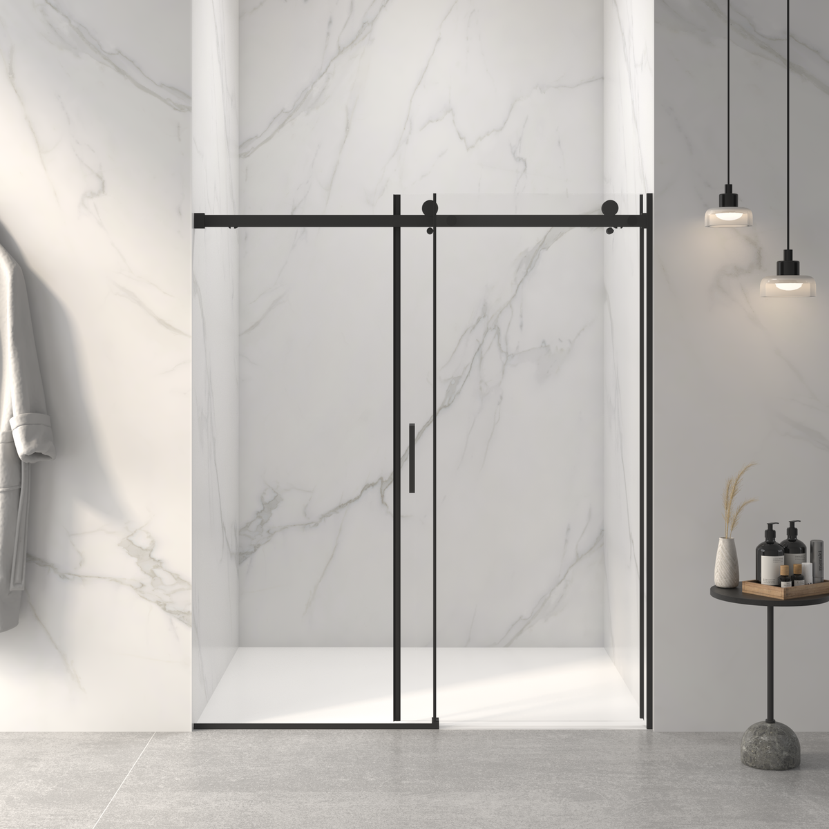 Frameless Sliding Shower Door - 56-60
