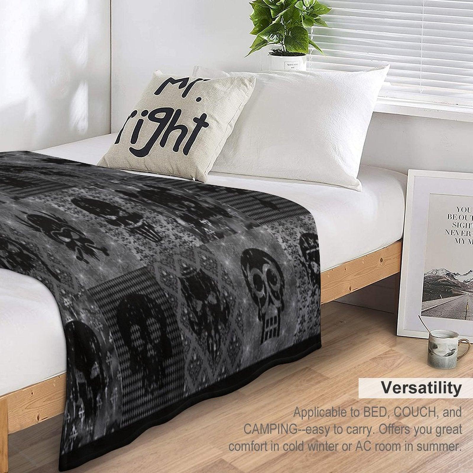 Skull Collage Throw Blanket