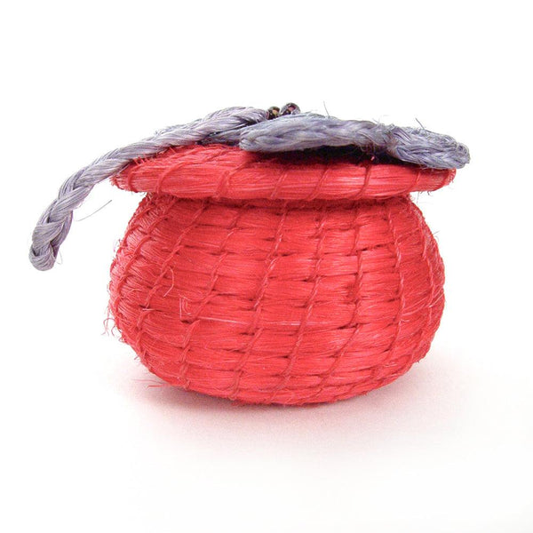 Elephant Lidded Basket - Pink