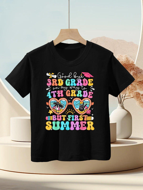 Goodbye 3rd Grade Graduation To 4th Grade But First Summer Kids T-Shirt