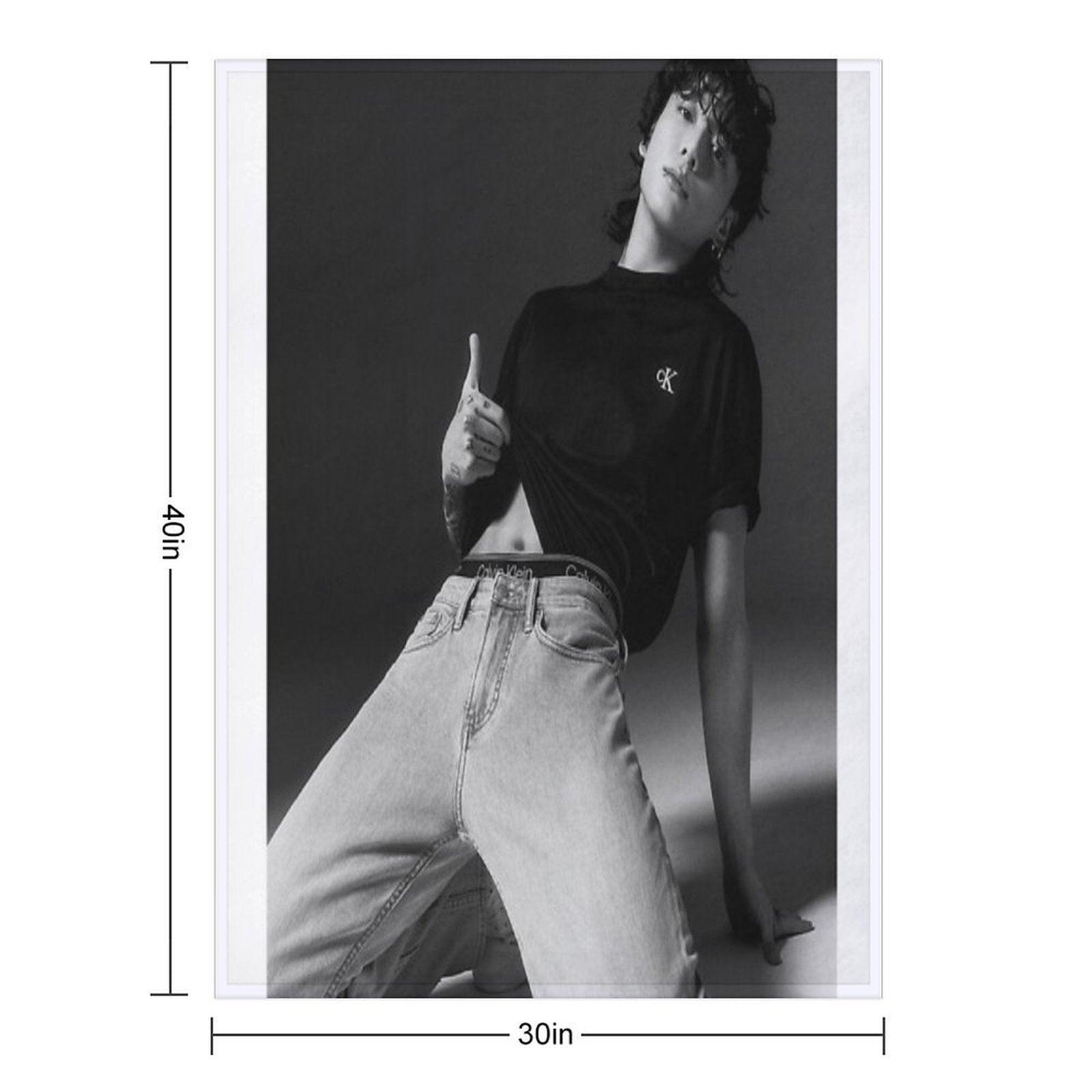 Jungkook Calvin Klien Photoshoot Throw Blanket