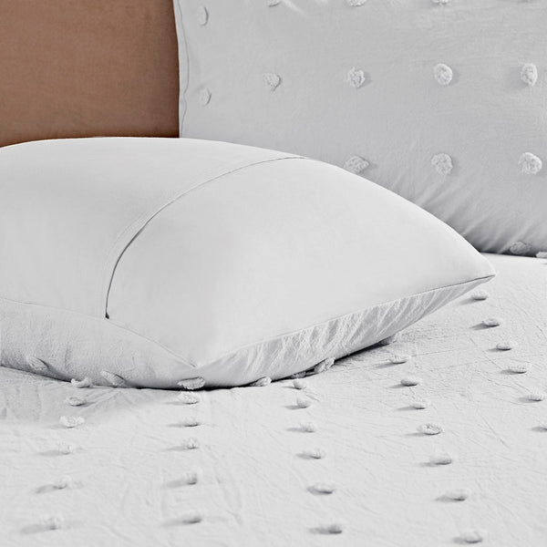 Brooklyn Cotton Jacquard Comforter Set with Euro Shams and Throw Pillows - Gifts for You 'n Me