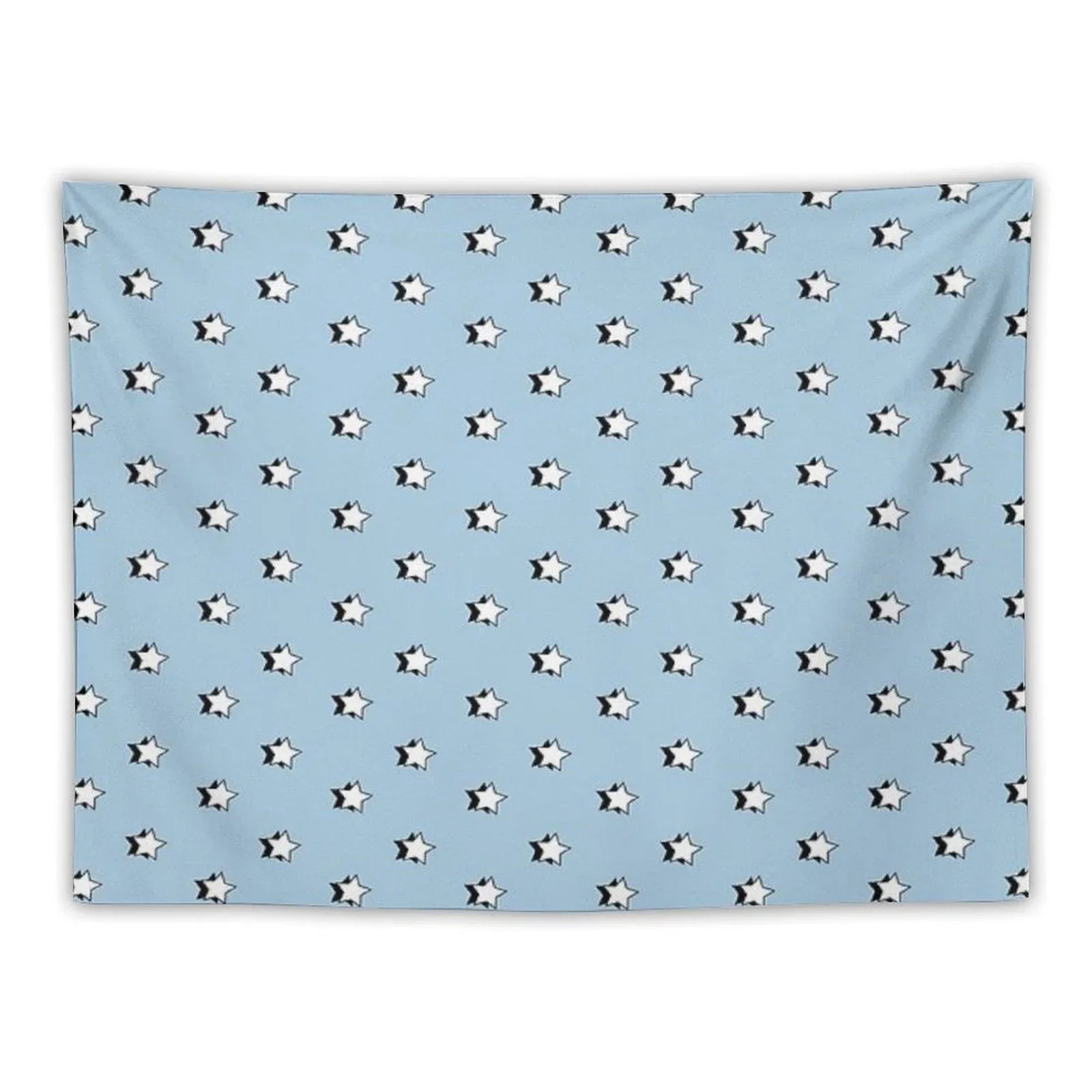 Light Blue Retro VSCO Stars Tapestry