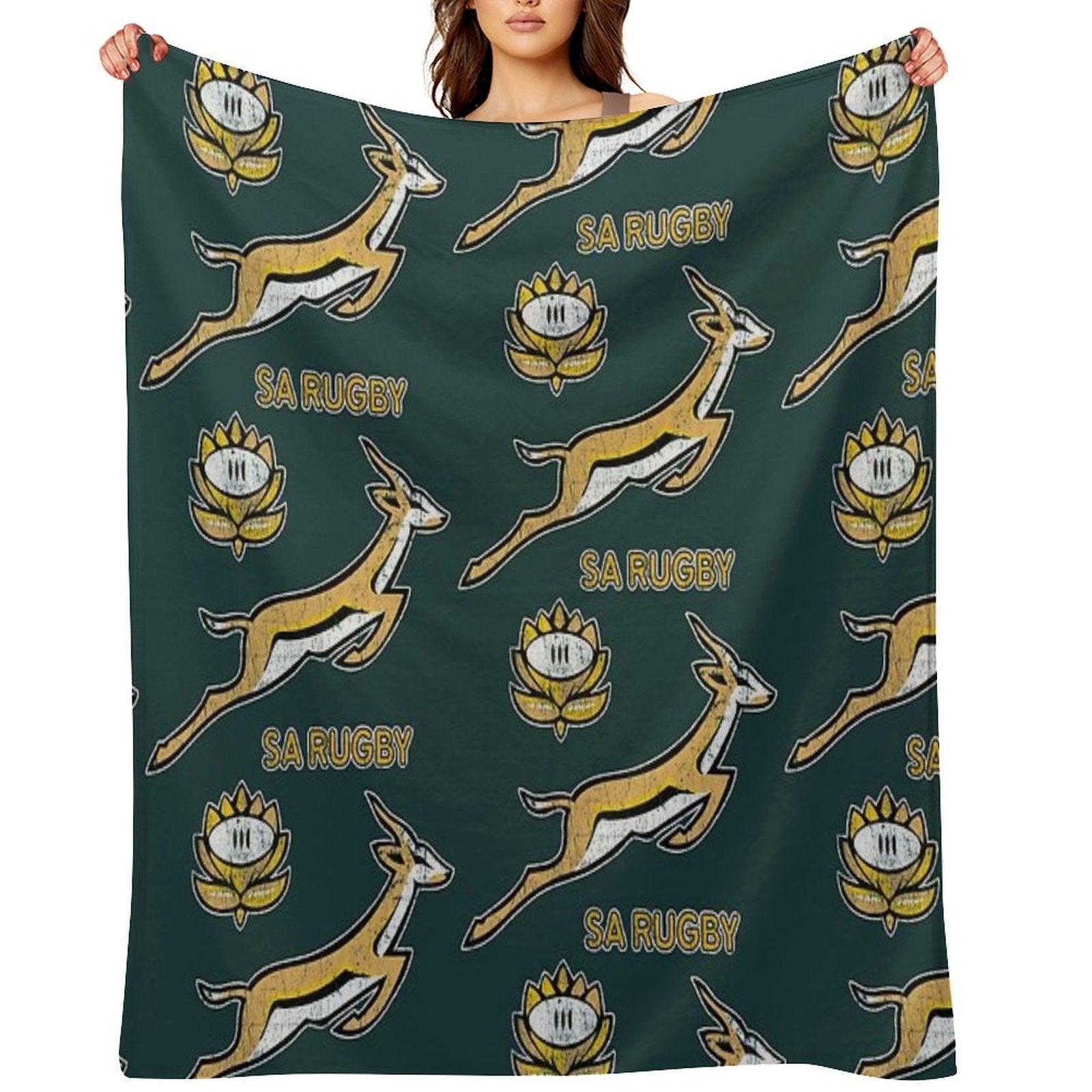 SA Rugby - Vintage Springbok Logo Throw Blanket