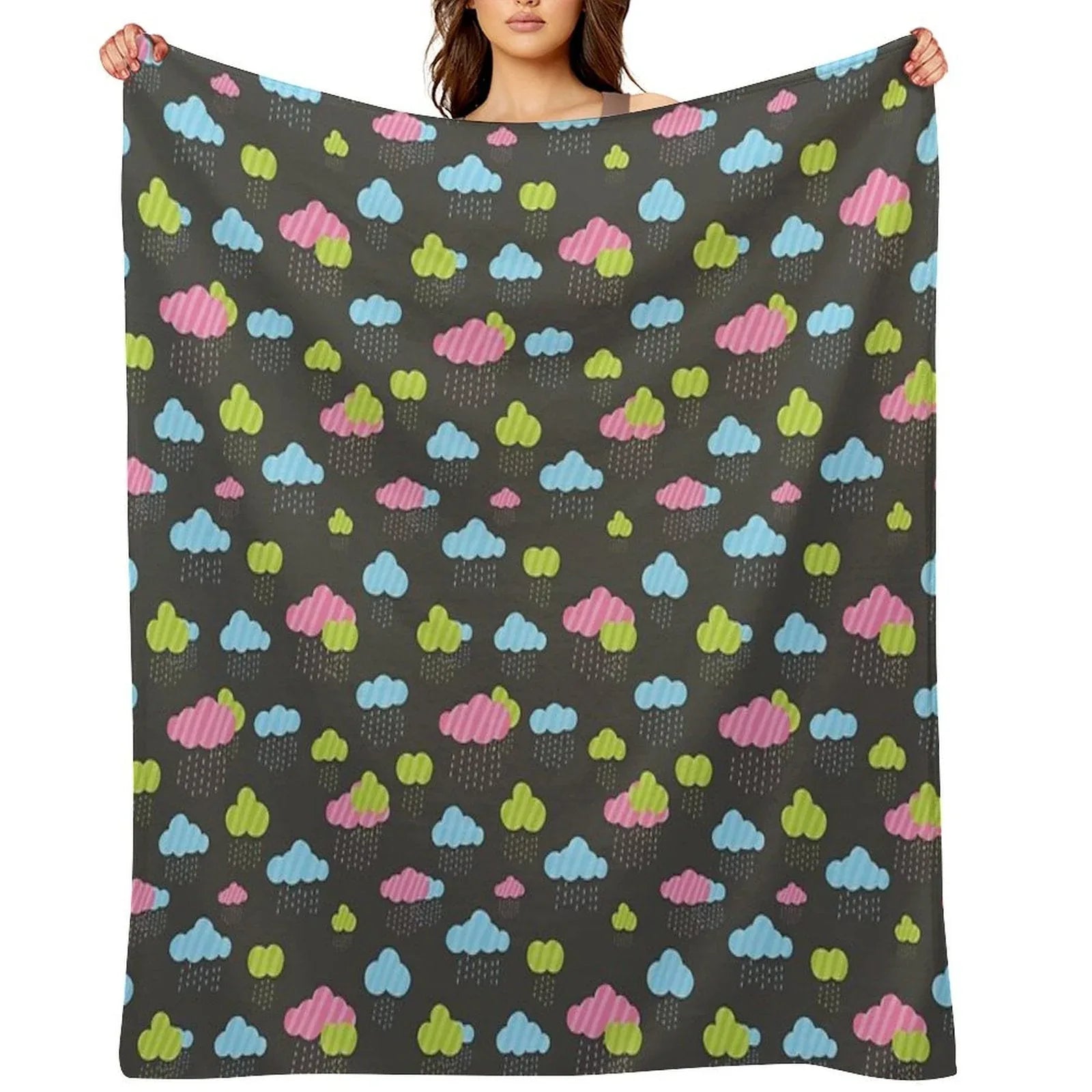 Rainy Clouds Throw Blanket
