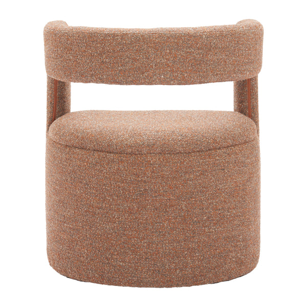 Atria Accent Chair & Ottoman Tawny Brown