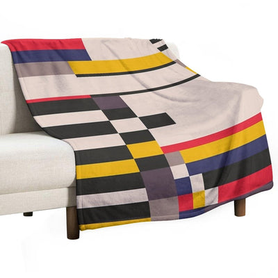 Geometric Design - Bauhaus Inspired Plush Throw Blanket