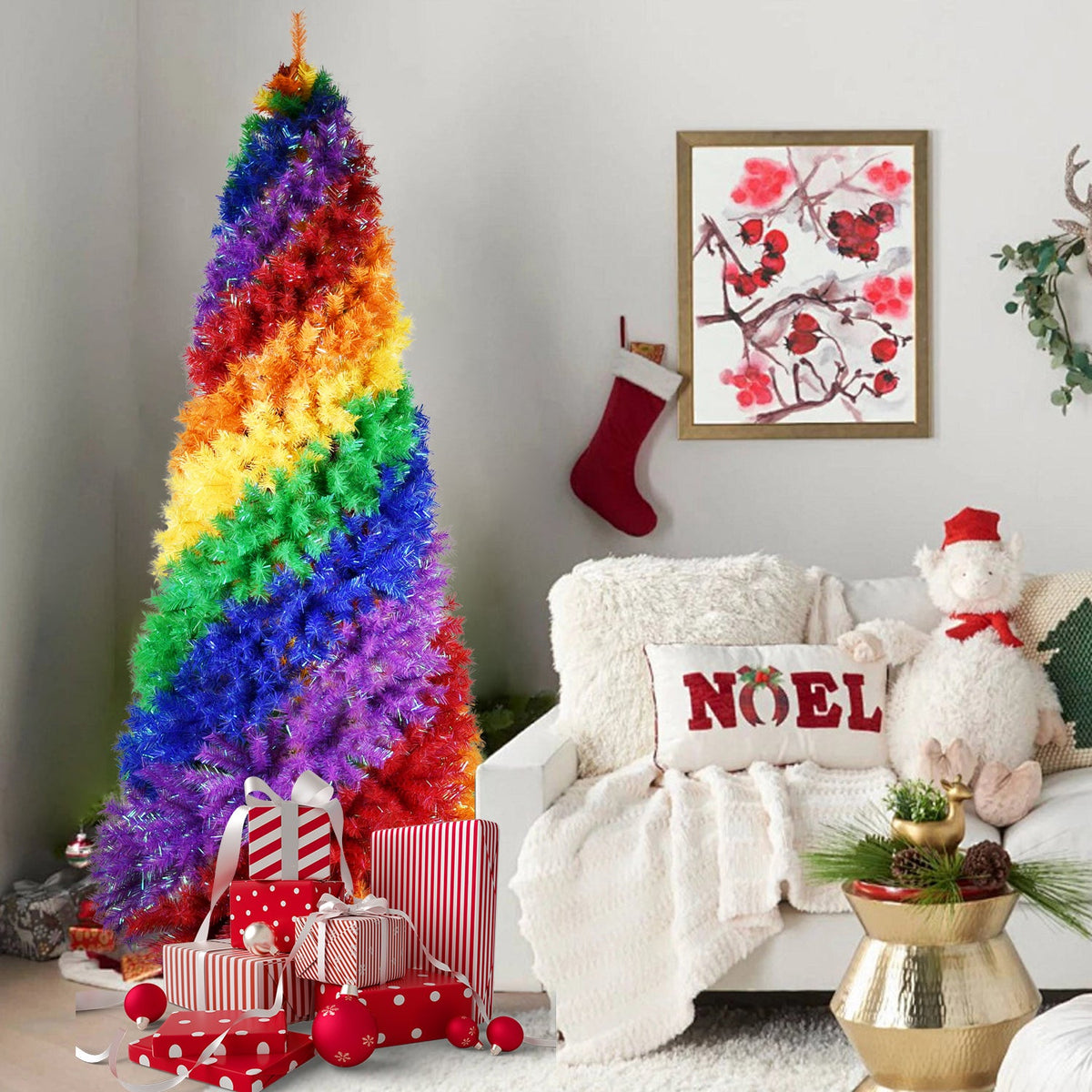 5ft Rainbow Spiral Christmas Tree
