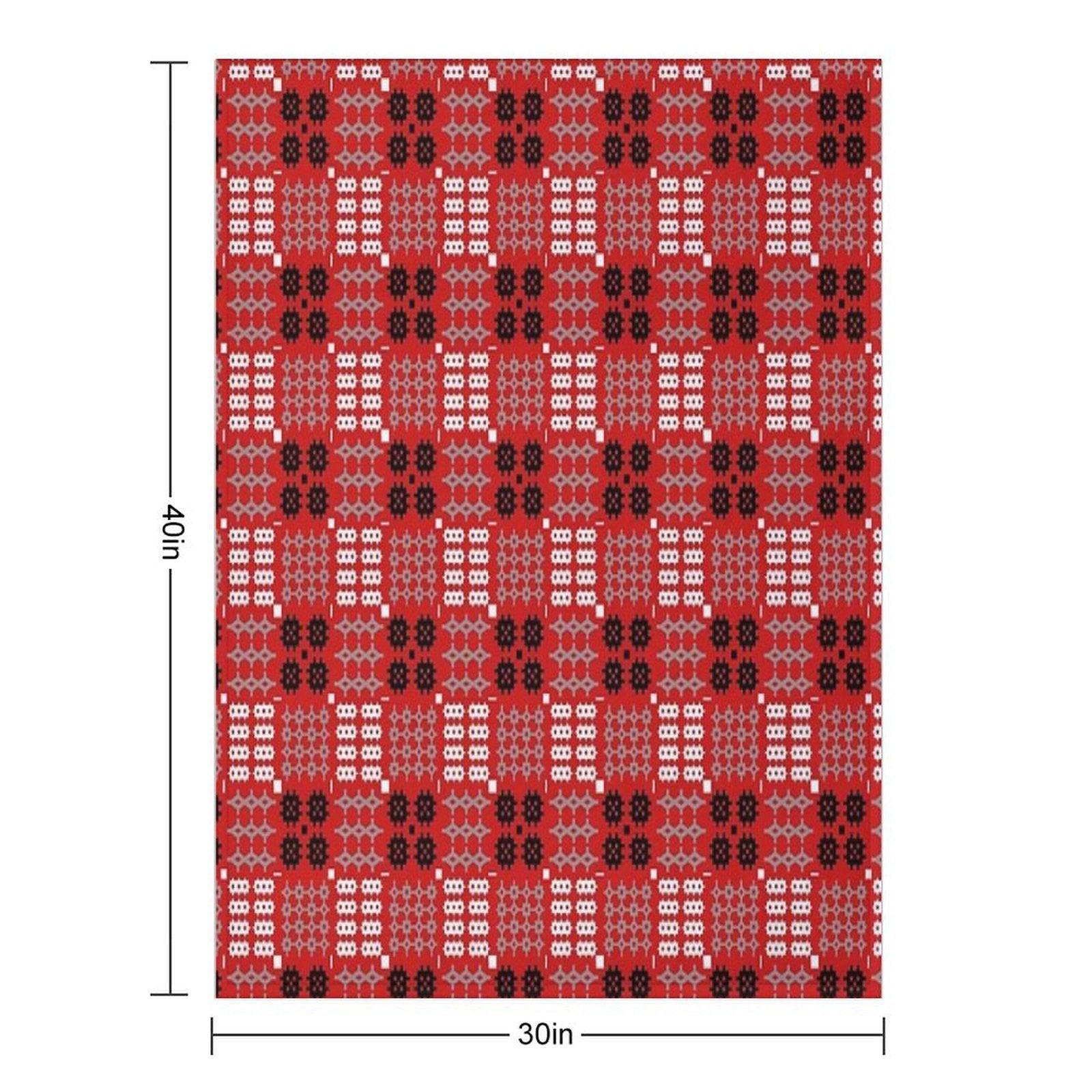 Welsh Design, Carthen Cymraeg, Cymreig (red) (Printed Image - Not Real  Tapestry) Throw Blanket
