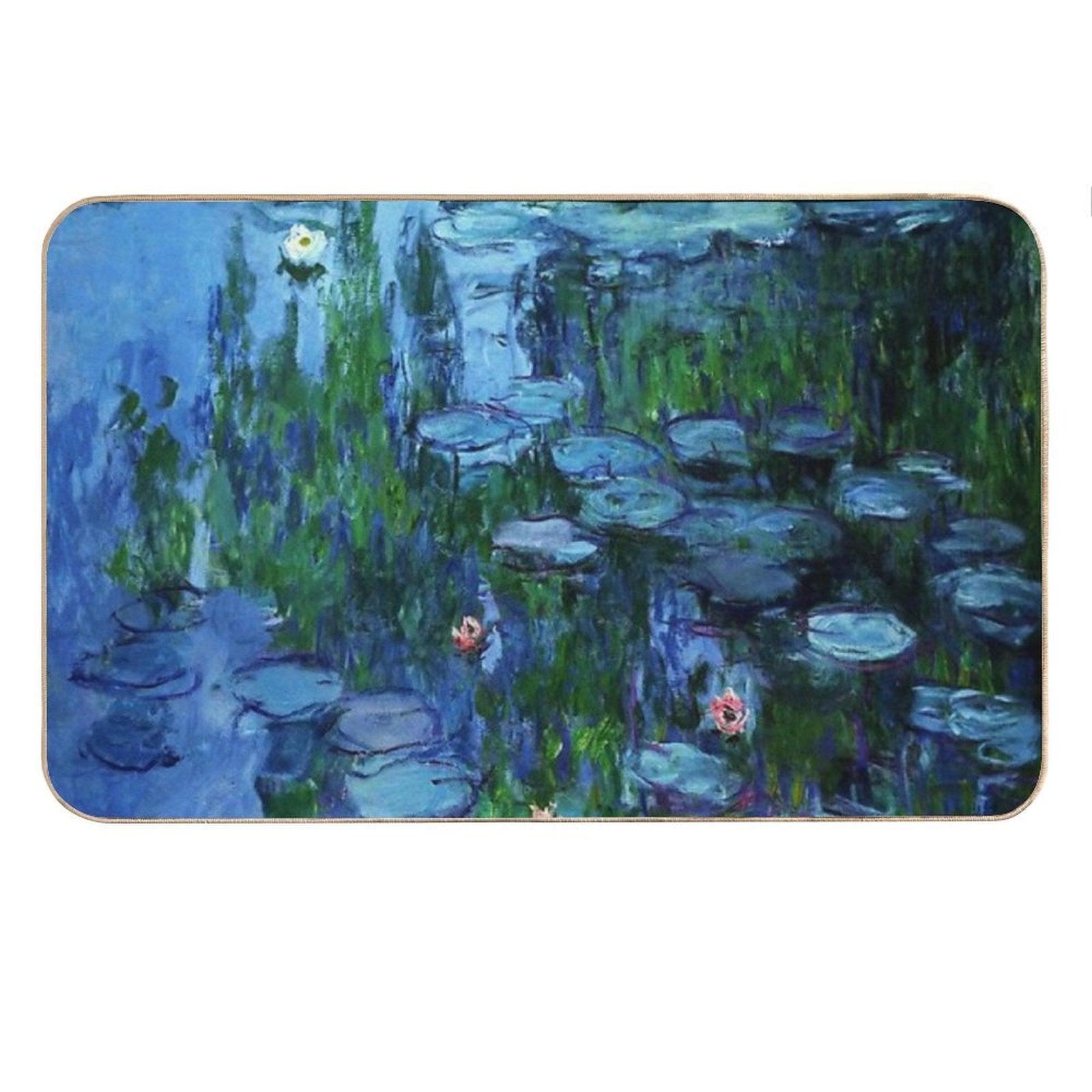 Claude Monet Water Lilies  Nymphéas Deep Color Bath Mat