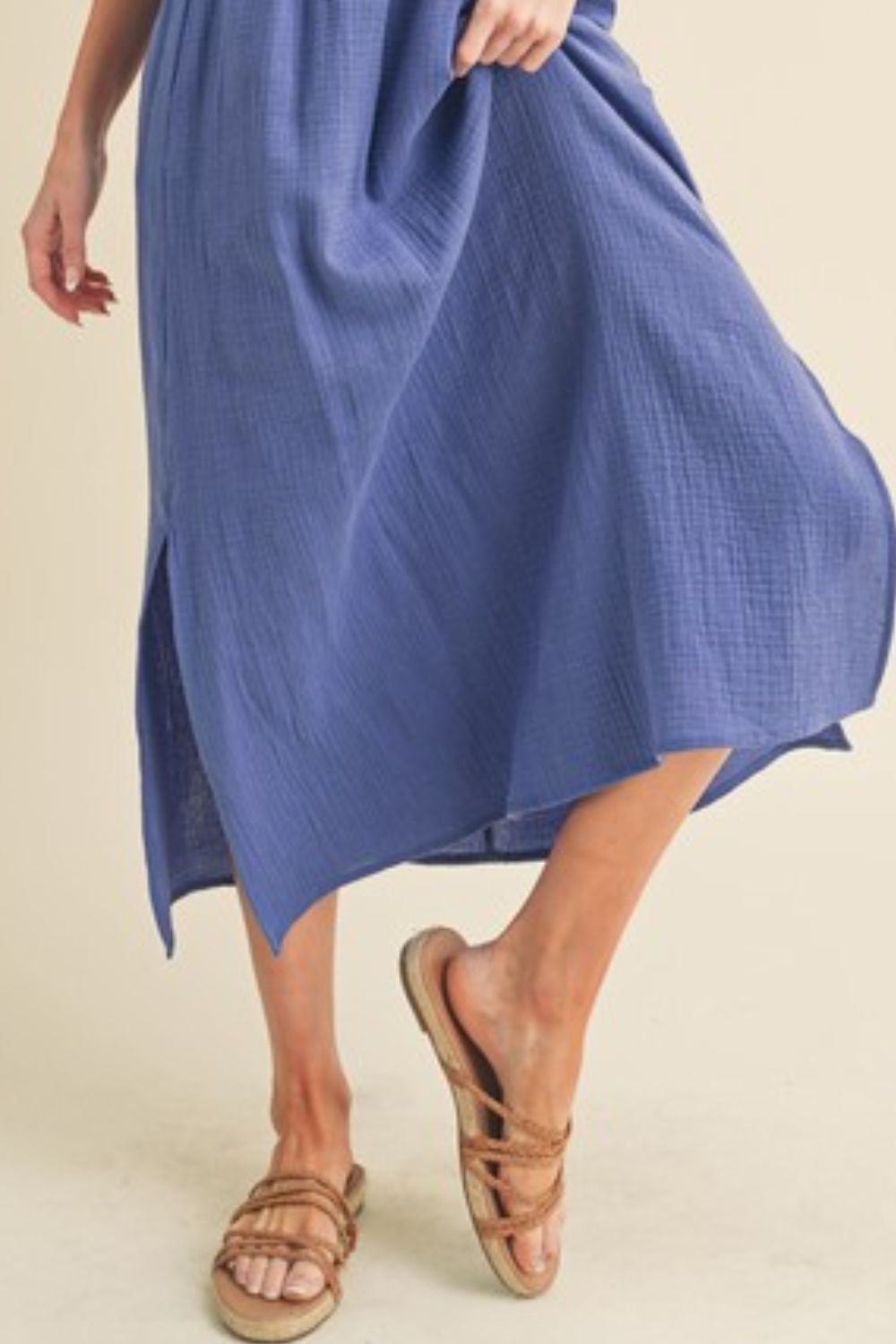 New Summer Side Slit Round Neck Sleeveless Tank Dress For Women – Versatile, Comfortable & Stylish for Warm Weather