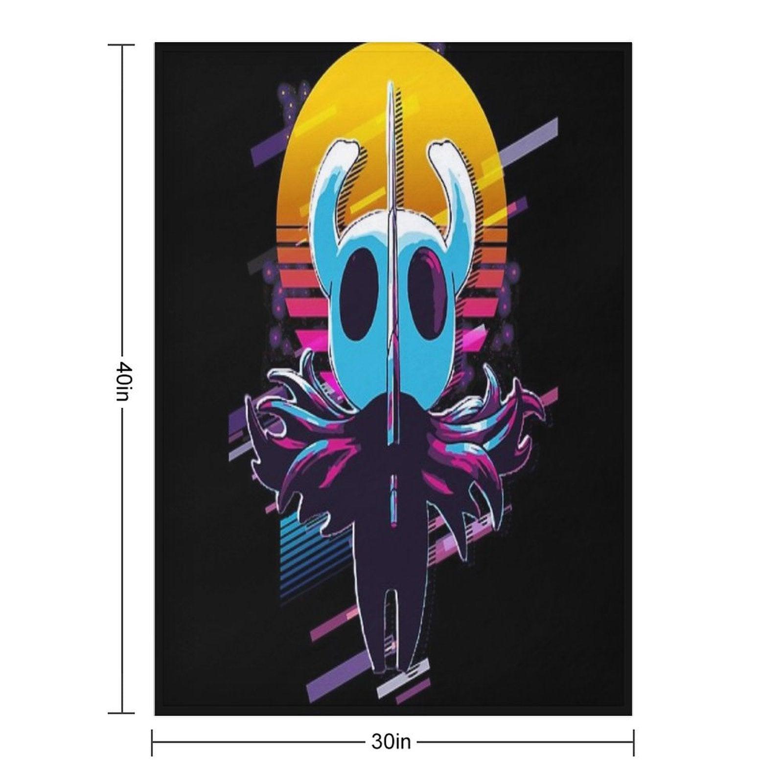 The Knight - Hollow Knight 80s Retro Throw Blanket