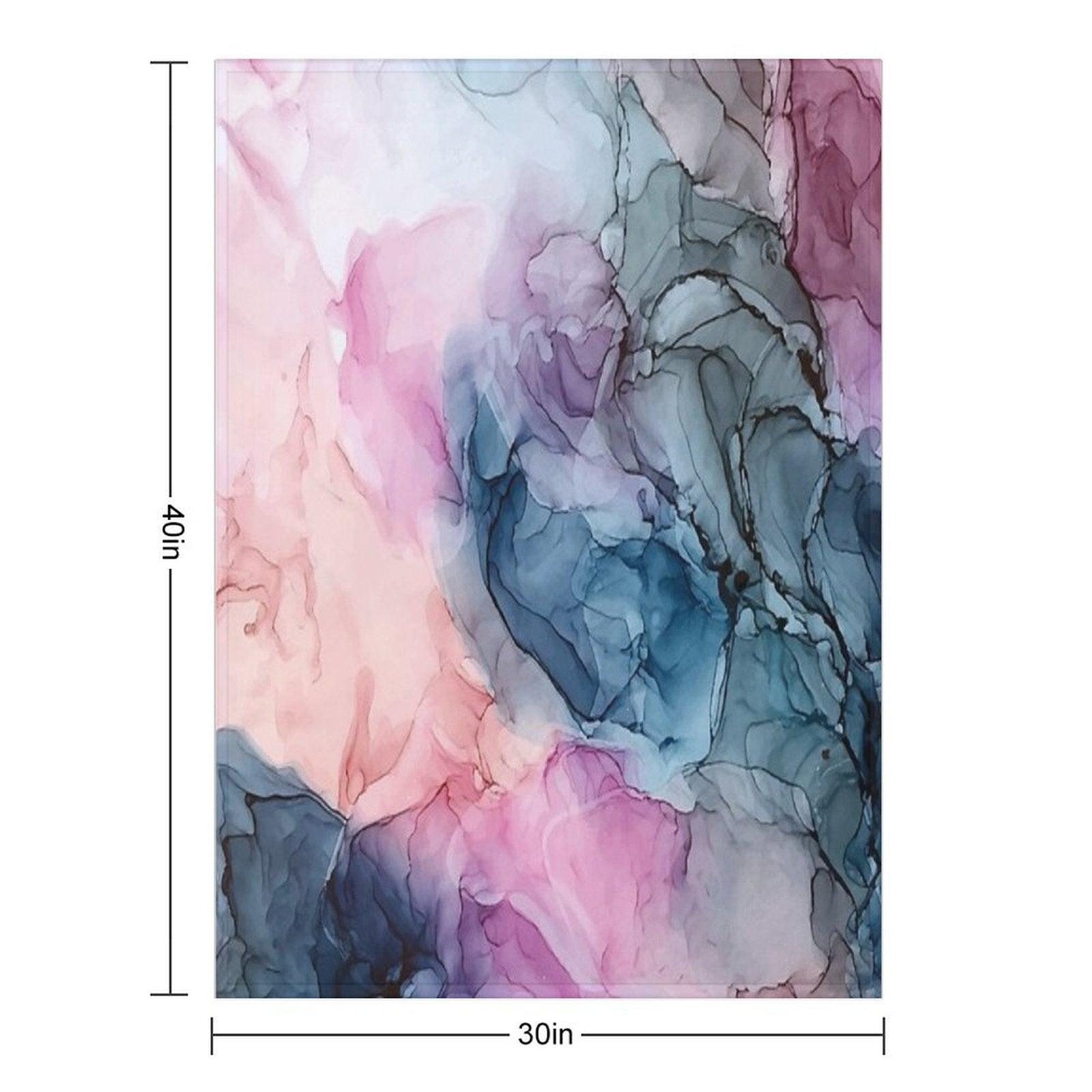 Heavenly Pastels 1 Original Abstract Ink Painting Throw Blanket
